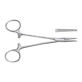 PINZA EMOSTATICA KLEMMER HALSTED-MOSQUITO ANATOMICA RETTA 12 CM - LINEA FERRI TEDESCHI