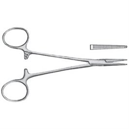 PINZA EMOSTATICA KOCHER HALSTED-MOSQUITO CHIRURGICA RETTA 12 CM - LINEA FERRI TEDESCHI