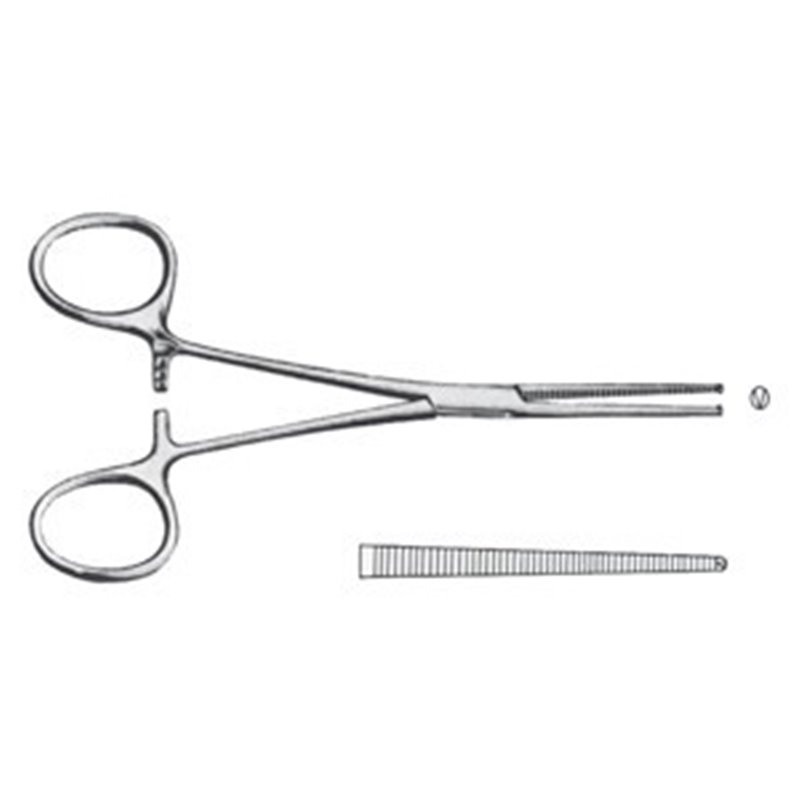 PINZA EMOSTATICA KOCHER RETTA 13 CM - LINEA FERRI TEDESCHI