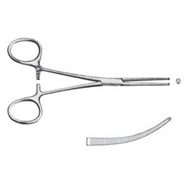 PINZA EMOSTATICA KOCHER CURVA 16 CM - LINEA FERRI TEDESCHI