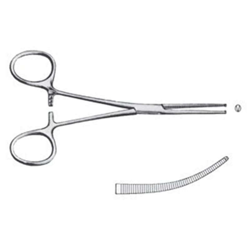 PINZA EMOSTATICA KOCHER CURVA 16 CM - LINEA FERRI TEDESCHI