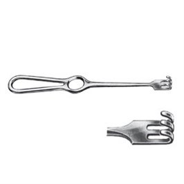 DIVARICATORE VOLKMANN PUNTA SMUSSA 3 UNCINI - LINEA FERRI TEDESCHI