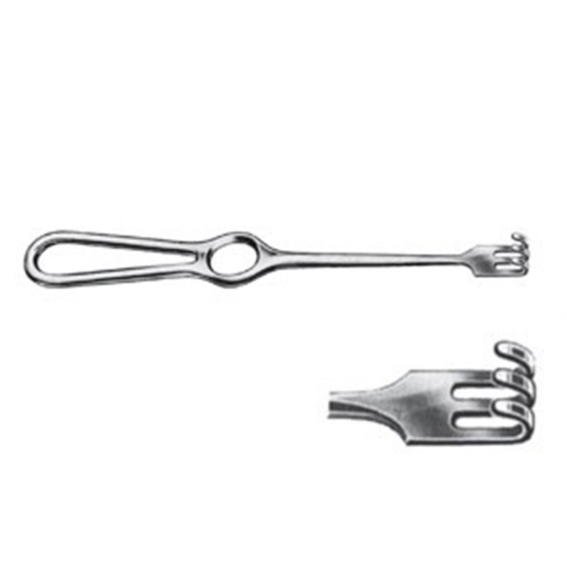 DIVARICATORE VOLKMANN PUNTA SMUSSA 3 UNCINI - LINEA FERRI TEDESCHI