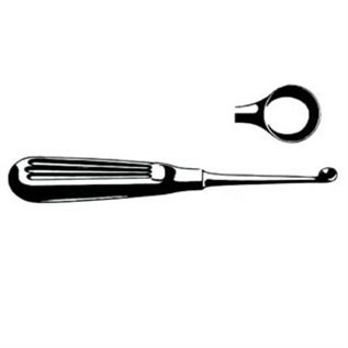 CURETTA DI BRUNS N. 2 - 8 MM - LINEA FERRI TEDESCHI