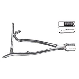 PINZA PER OSSA KERN CON CREMAGLIERA 17 CM - LINEA FERRI TEDESCHI
