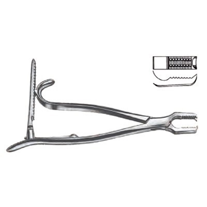 PINZA PER OSSA KERN CON CREMAGLIERA 21 CM - LINEA FERRI TEDESCHI