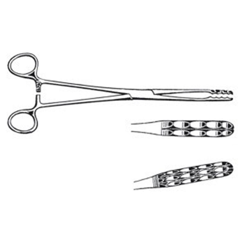 PINZA PER TAMPONI E MEDICATURE UTERINE ULRICH 22 CM - LINEA FERRI TEDESCHI