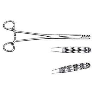 PINZA PER TAMPONI E MEDICATURE UTERINE ULRICH 22 CM - LINEA FERRI TEDESCHI