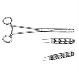 PINZA PER TAMPONI E MEDICATURE UTERINE ULRICH 25 CM - LINEA FERRI TEDESCHI