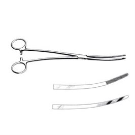 PINZA PER TAMPONI E MEDICATURE UTERINE BOZEMANN 26 CM - LINEA FERRI TEDESCHI