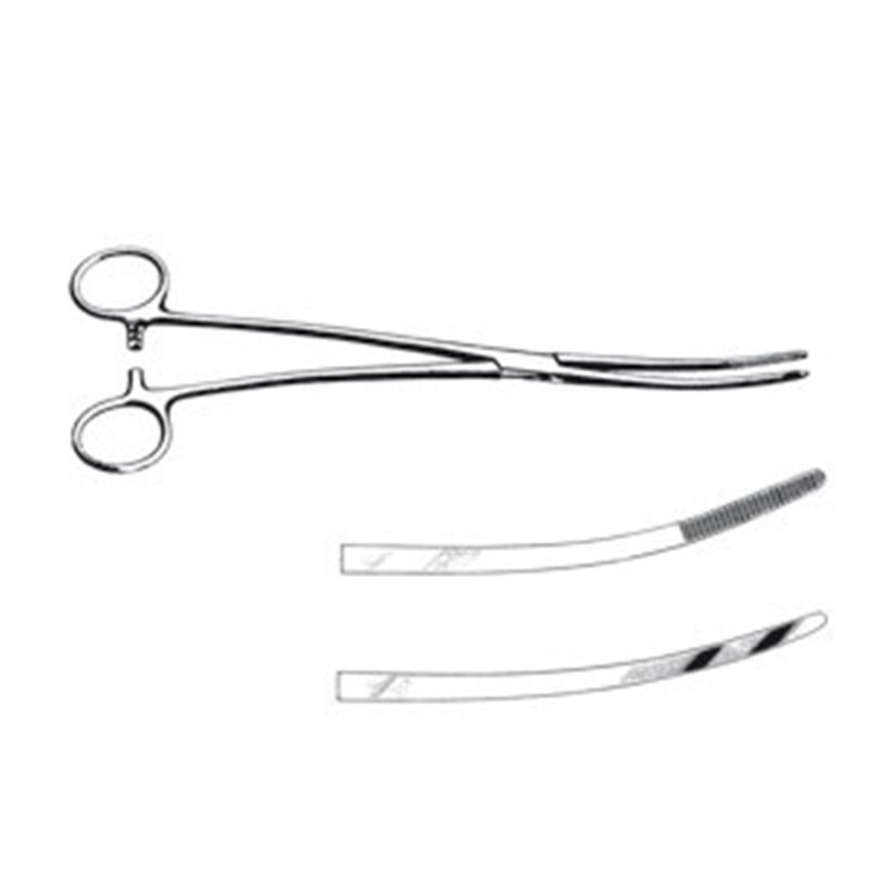 PINZA PER TAMPONI E MEDICATURE UTERINE BOZEMANN 26 CM - LINEA FERRI TEDESCHI