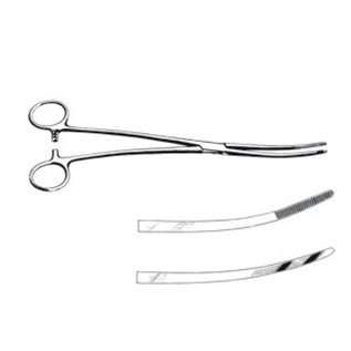 PINZA PER TAMPONI E MEDICATURE UTERINE BOZEMANN 26 CM - LINEA FERRI TEDESCHI