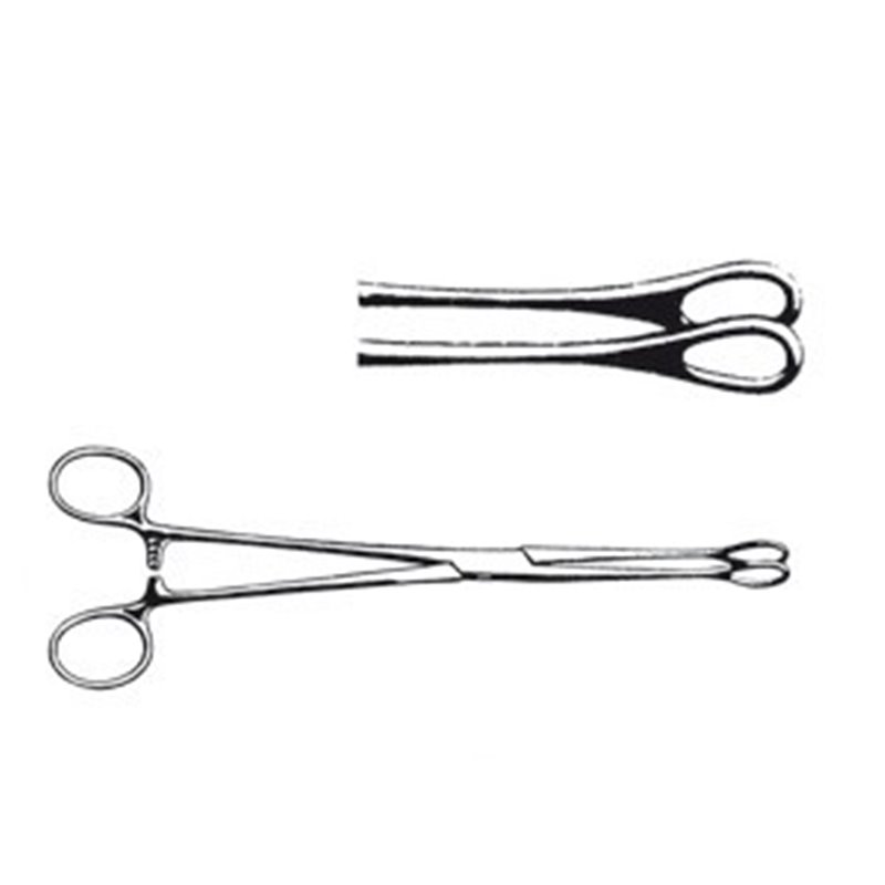 PINZA PER TAMPONI UTERINI FOERSTER RETTA 25 CM - LINEA FERRI  TEDESCHI