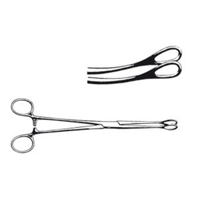 PINZA PER TAMPONI UTERINI FOERSTER CURVA 18 CM - LINEA FERRI TEDESCHI