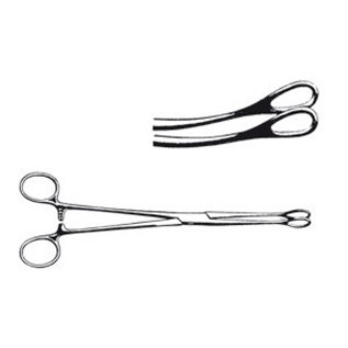 PINZA PER TAMPONI UTERINI FOERSTER CURVA 18 CM - LINEA FERRI TEDESCHI