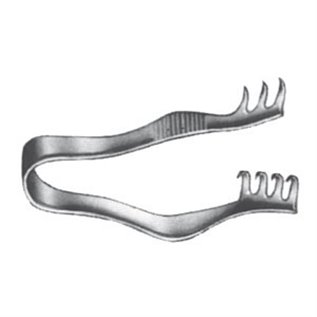 DIVARICATORE OFTALMICO FINSEN PUNTA ACUTA 7 CM - LINEA FERRI TEDESCHI