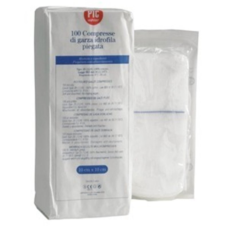 COMPRESSA GARZA PIEGATA 5 x 5 CM - 100 PZ