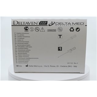 AGO CANNULA DELTAVEN 1 CON ALI 22G x 25 AZZURRO