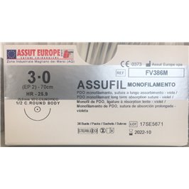 ASSUT - ASSUFIL MONOFIL.AGO CIL.25,9MM D.2(3/0) L.70CM FV386M