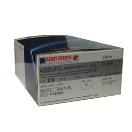 ASSUT - ASSUFIL MONOFIL.AGO CIL.39,9MM D.3(2/0) L.90CM FS445M