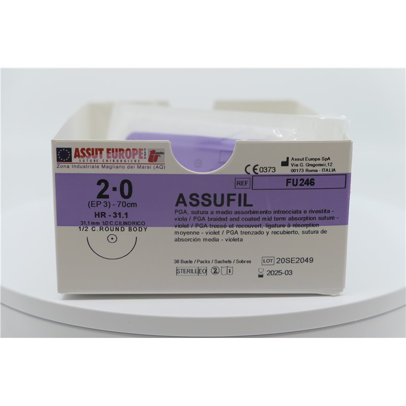 ASSUT - ASSUFIL AGO CIL.31,1MM D.3(2/0) L.70CM FU246