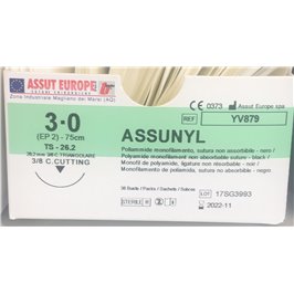 ASSUT - ASSUNYL AGO TRI.26,2MM D.2(3/0) L.75CM YV879