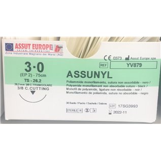ASSUT - ASSUNYL AGO TRI.26,2MM D.2(3/0) L.75CM YV879