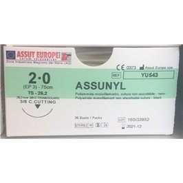ASSUT - ASSUNYL AGO TRI.26,2MM D.3(2/0) L.75CM YU543