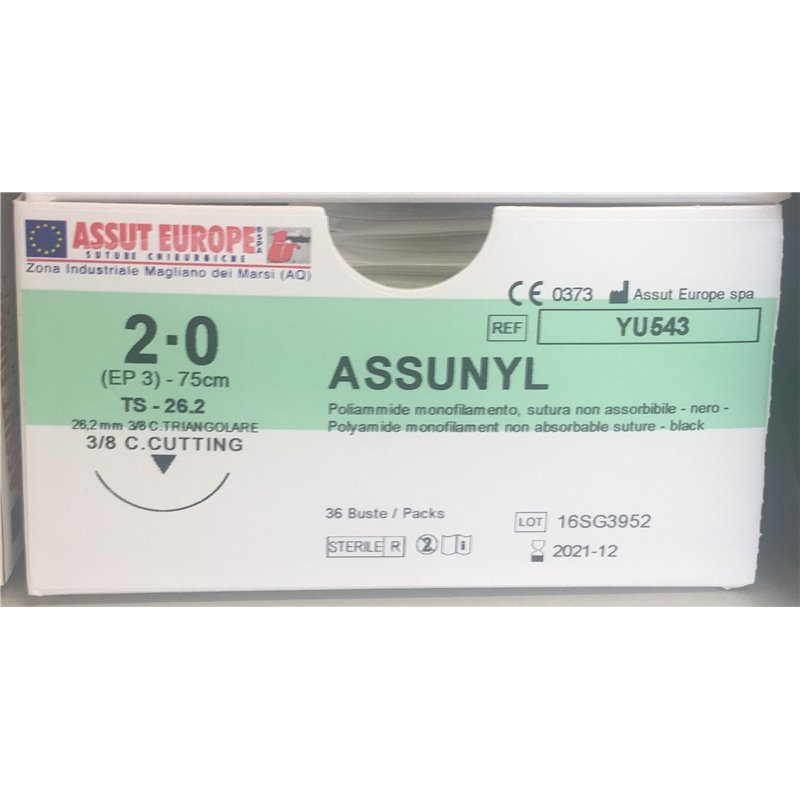 ASSUT - ASSUNYL AGO TRI.26,2MM D.3(2/0) L.75CM YU543 ASSUT - ASSUNYL AGO TRI.26,2MM D.3(2/0) L.75CM YU543