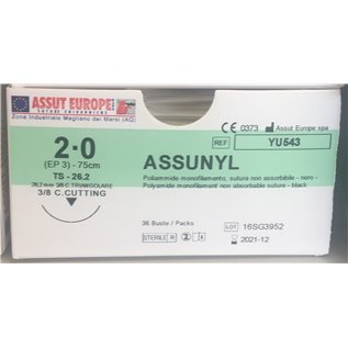 ASSUT - ASSUNYL AGO TRI.26,2MM D.3(2/0) L.75CM YU543