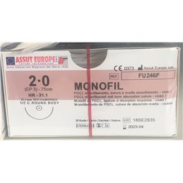 ASSUT - MONOFIL AGO CIL.31,1MM D.3(2/0) L.70CM FU246F