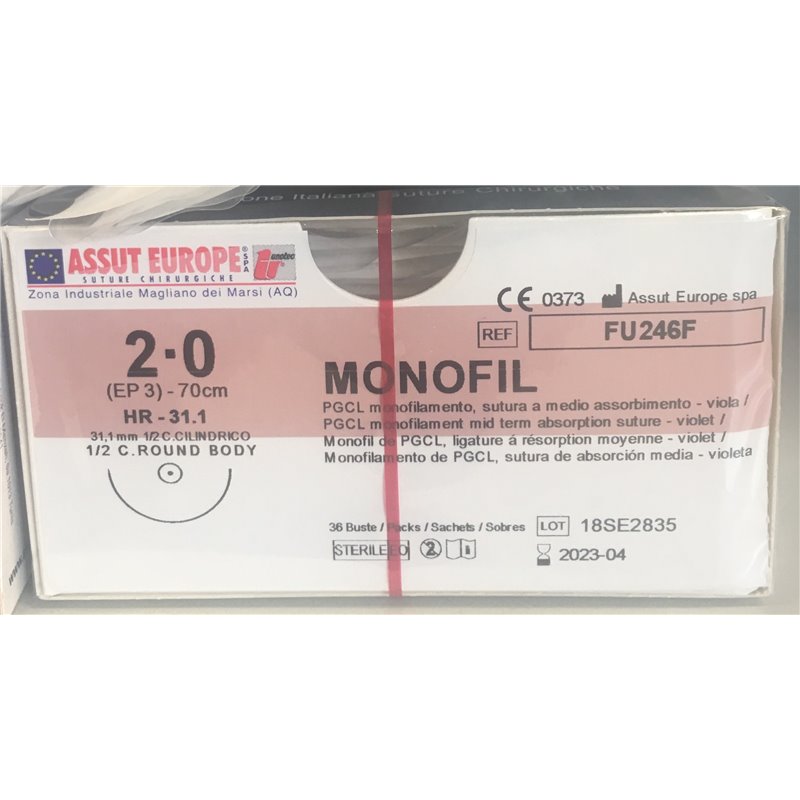 ASSUT - MONOFIL AGO CIL.31,1MM D.3(2/0) L.70CM FU246F