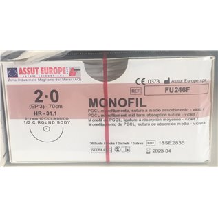 ASSUT - MONOFIL AGO CIL.31,1MM D.3(2/0) L.70CM FU246F