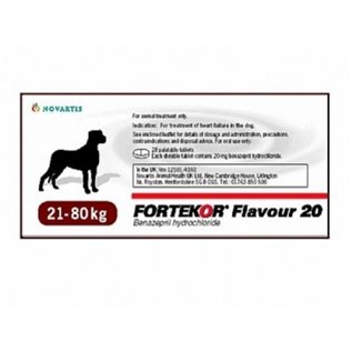 FORTEKOR FLAVOUR 20 MG 14 CPR 21-80 KG