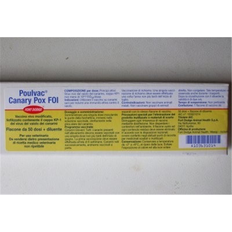 POULVAC CANARY POX FOI 50DS F