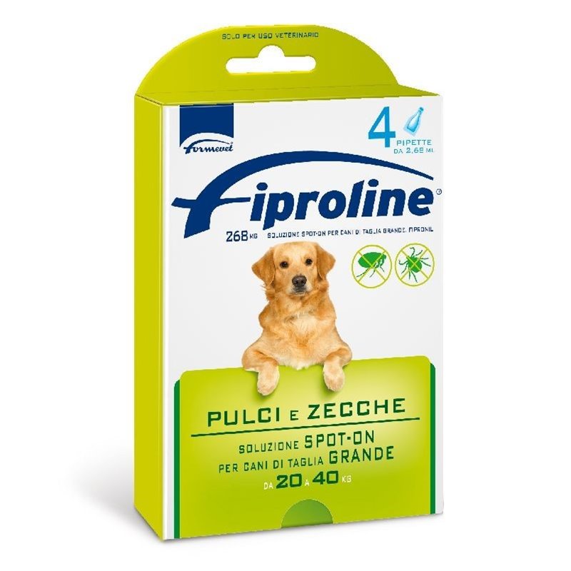 FIPROLINE SO CANE TG 20/40 KG 4 PIP VERDE