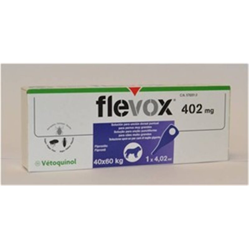 FLEVOX CANE XL 1 PIP 402 mg 1 40-60 KG FLEVOX CANE XL 1 PIP 402 mg 1 40-60 KG
