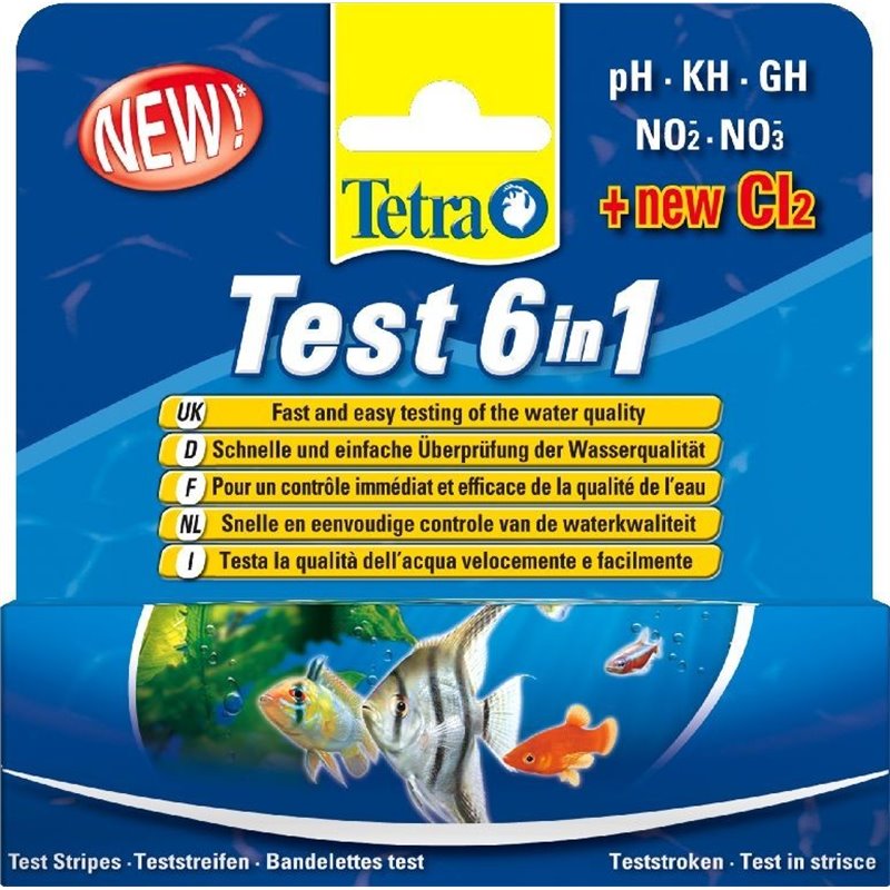 TETRA TEST STRISCE 6 IN 1 TETRA TEST STRISCE 6 IN 1