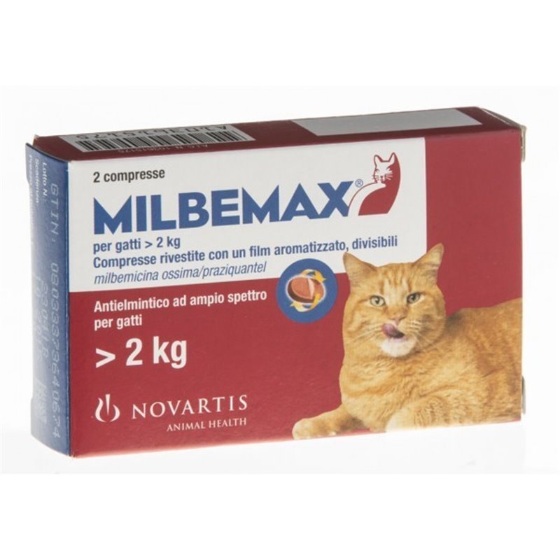 MILBEMAX GATTO 2 KG 2 CPR ROSSO