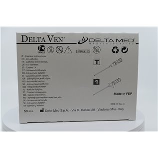 AGO CANNULA DELTAVEN 1 CON ALI 24G x 19 GIALLO