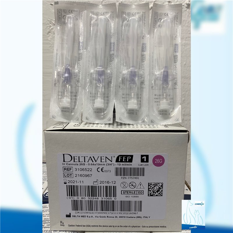 AGO CANNULA DELTAVEN 1 CON ALI 26G x 19 VIOLA