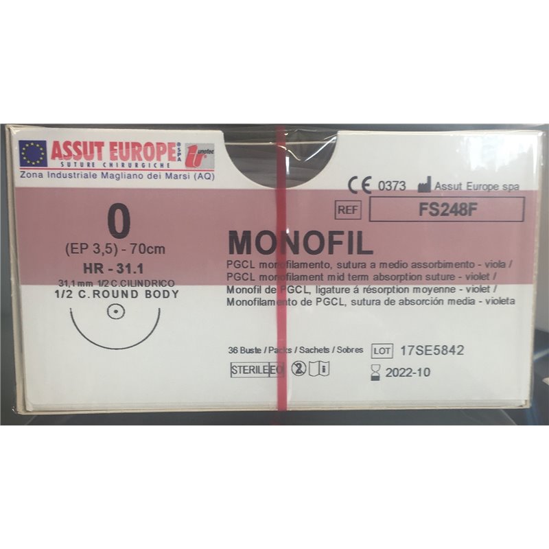 ASSUT - MONOFIL AGO CIL.31,1MM D.3,5(0) L.70CM FS248F