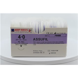 ASSUT - ASSUFIL 3/8 C. TRIANGOLARE 16,2MM USP4/0 45CM