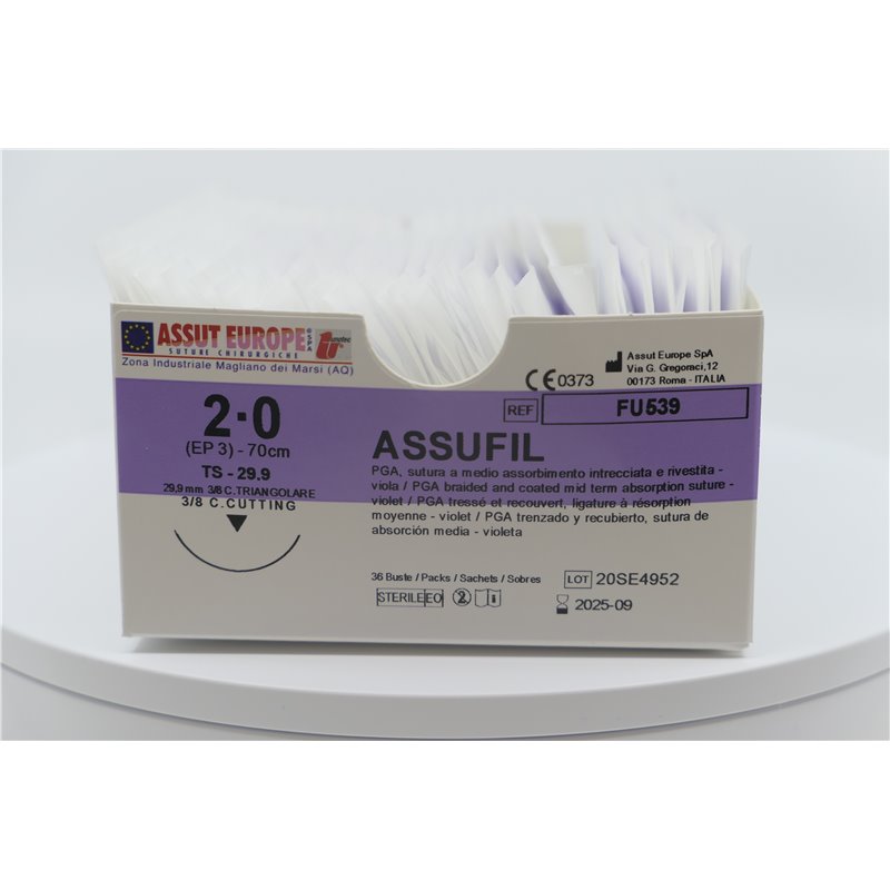 ASSUT - ASSUFIL 3/8 C. TRIANGOLARE 29,9MM USP2/0 70CM ASSUT - ASSUFIL 3/8 C. TRIANGOLARE 29,9MM USP2/0 70CM