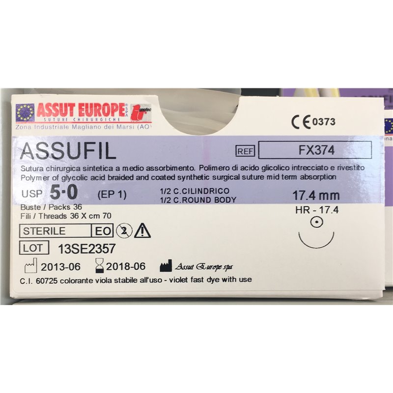 ASSUT - ASSUFIL AGO CIL. 17,4MM D.1(5/0) L.70CM FX374
