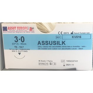 ASSUT - ASSUSILK AGO TRI 18.7 MM D.2(3/0) 75 cm KV516