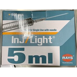 SIRINGA INJ-LIGHT STERILE MONO 5 ml RAYS 50pz