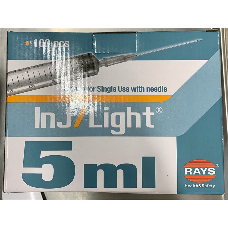 SIRINGA INJ-LIGHT STERILE MONO 5 ml RAYS 100pz