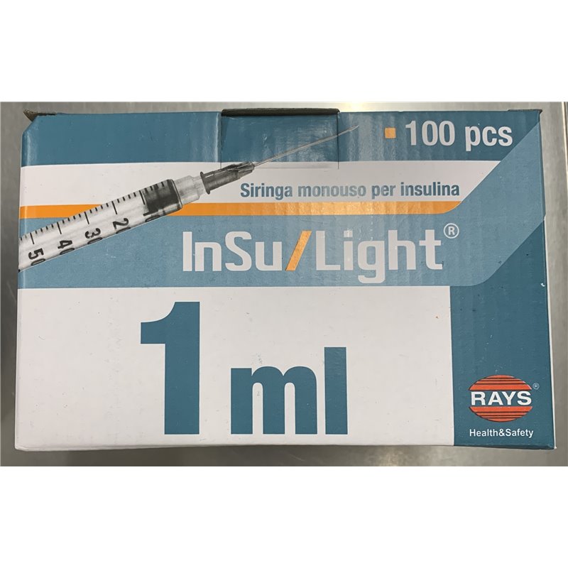 SIRINGA INJ-LIGHT STERILE MONO 1ml RAYS 100pz SIRINGA INJ-LIGHT STERILE MONO 1ml RAYS 100pz