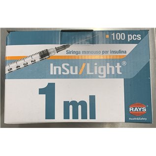 SIRINGA INJ-LIGHT STERILE MONO 1ml RAYS 50pz